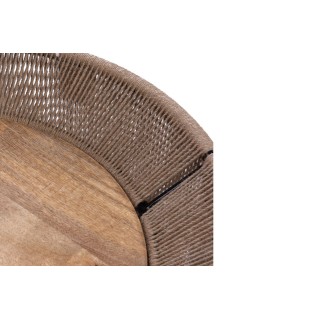 Table basse ronde en métal manguier et jute D66 - HELLIN
