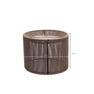 Table basse ronde en métal manguier et jute D66 - HELLIN