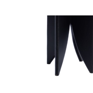 Bout de canapé rond en manguier noir patiné D46 -HELLIN