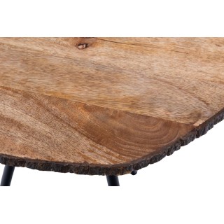 Table basse gigogne hexagonale manguier métal L48 (set de 2) - HELLIN