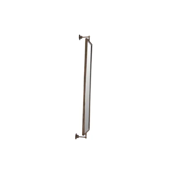 Miroir rectangulaire pivotant en métal doré vieilli H106 - HELLIN