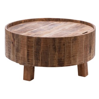 table basse en manguier clair