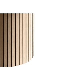 Table de salle à manger ronde en chêne blanchi D120 LIAC - HELLIN