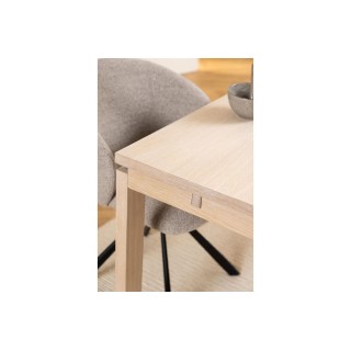 Table de salle à manger rectangulaire en chêne blanchi L200 - HELLIN