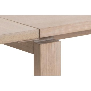 Table rectangulaire extensible en chêne blanchi L200/300 - HELLIN
