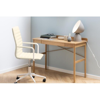 Bureau scandinave en bois avec tiroir L110 - HELLIN