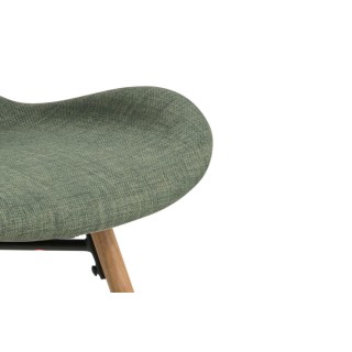 Chaise bois de chêne et tissu coloré : style scandinave | Hellin
