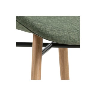 Chaise bois de chêne et tissu coloré : style scandinave | Hellin