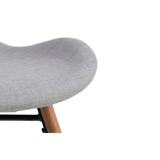 Chaise bois de chêne et tissu coloré : style scandinave | Hellin