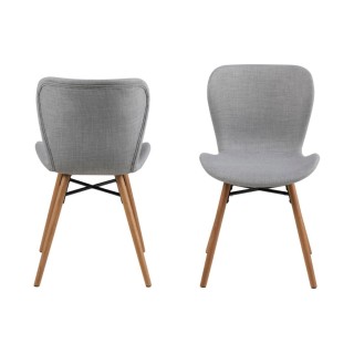 Chaise bois de chêne et tissu coloré : style scandinave | Hellin