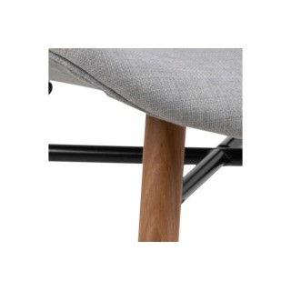 Chaise bois de chêne et tissu coloré : style scandinave | Hellin