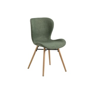 Chaise bois de chêne et tissu coloré : style scandinave | Hellin