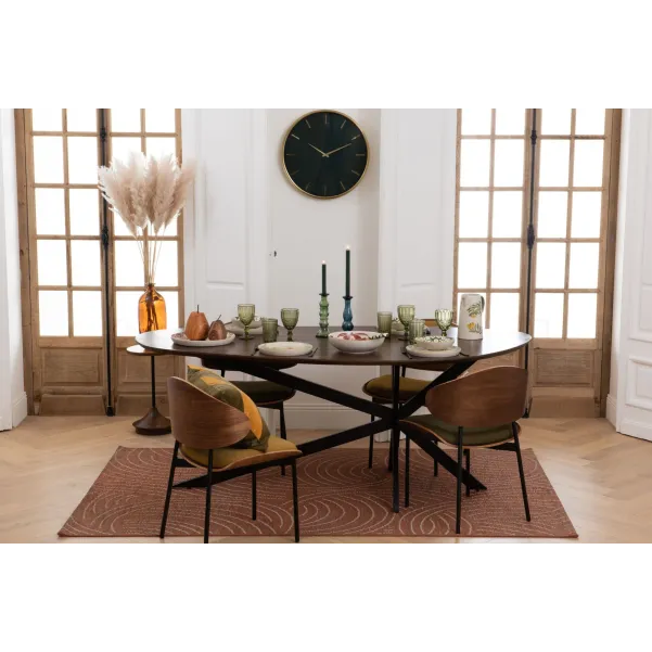Table de salle à manger organique en manguier et métal L200 - Hellin