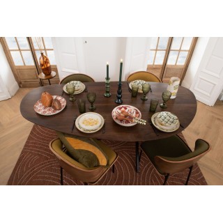 Table de salle à manger organique en manguier et métal L200 - Hellin