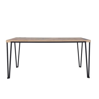 Table indus rectangulaire en bois recyclé et pied métal L160 DEMETER - HELLIN