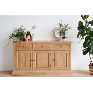 Buffet 3 portes en chêne massif - VICTORIA