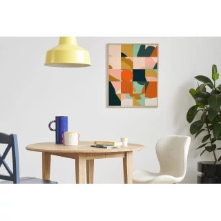 Tableau en bois taquin paysage baigné de lumière 63 x 78 RELIEF - HELLIN