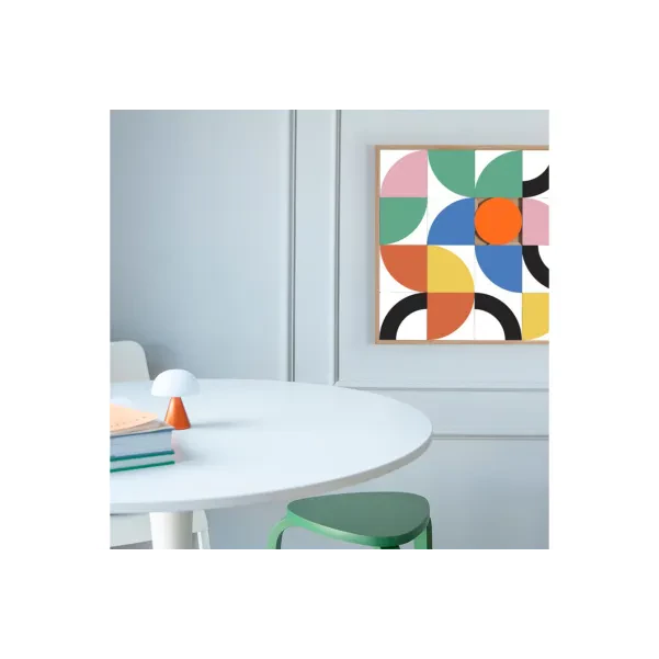 Tableau en bois taquin coloré et pop  63 x 63 Pupple - HELLIN