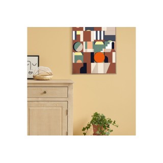 Tableau en bois taquin graphique et coloré 63 x 78 Ariad - HELLIN