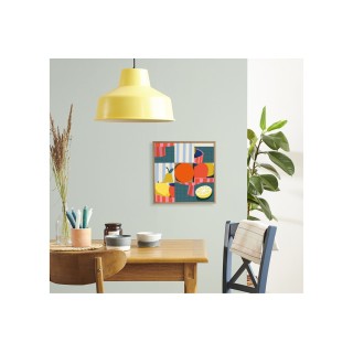 Tableau en bois taquin abstrait coloré   48 x 48 Hedia - HELLIN