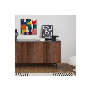 Tableau en bois explosion de couleurs  48 x 48 Montis- HELLIN