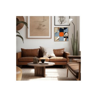 Tableau en bois TAQUIN portrait de femme  48 x 48 Miror- HELLIN