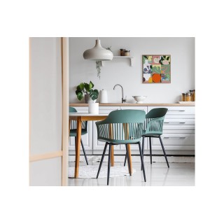 Tableau en bois TAQUIN ambiance estivale  48 x 48 Mado - HELLIN