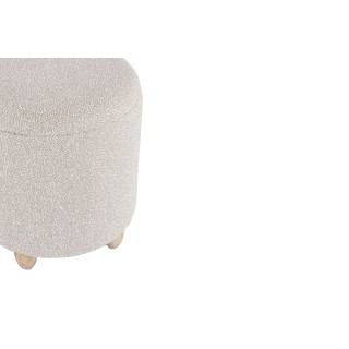 Tabouret pouf avec rangement en tissu bouclé D36 -HELLIN