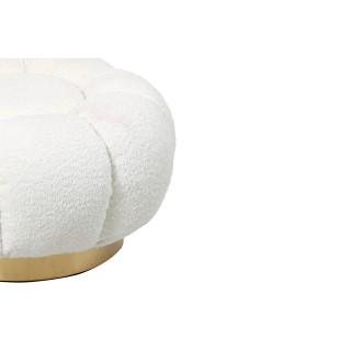 Pouf en tissu bouclé en forme de fleur D65 - HELLIN