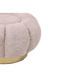 Pouf en tissu bouclé en forme de fleur D65 - HELLIN