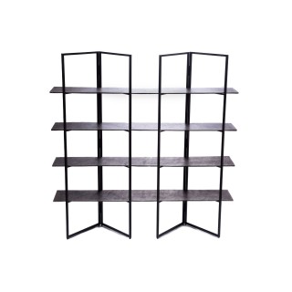 Bibliothèque double design en métal - HELLIN