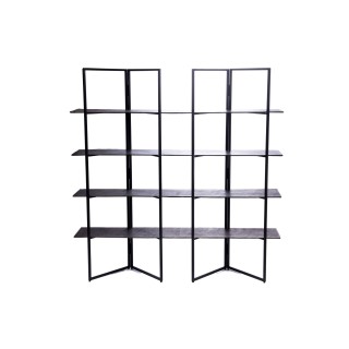 Bibliothèque double design en métal - HELLIN