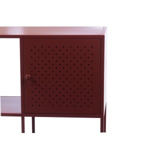 Console contemporaine en métal rouge terracotta L100 - HELLIN