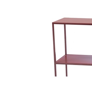Console contemporaine en métal rouge terracotta L100 - HELLIN