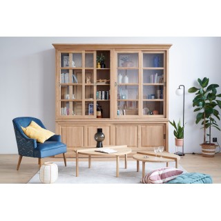 Bibliotheque en chêne massif Victoria : 6 portes - Hellin