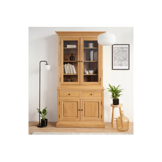 Mise en scène du buffet deux portes en chêne massif