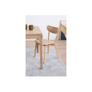 Chaise scandinave en bois naturel ou noir : lot de deux | Hellin