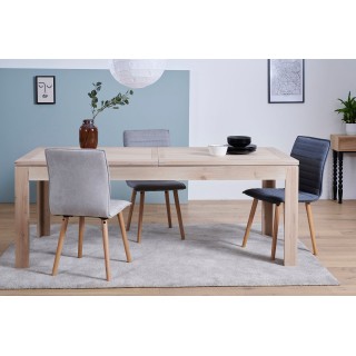 Table moderne avec allonges centrales en bois et chêne Boston - HELLIN