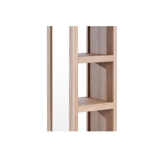 Colonne de salle de bain en chêne avec miroir 3 niche 1 porte - HELLIN