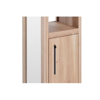 Colonne de salle de bain en chêne avec miroir 3 niche 1 porte - HELLIN