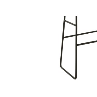 Tabouret de bar en teck recyclé brossé et en métal (lot de 2) -HELLIN