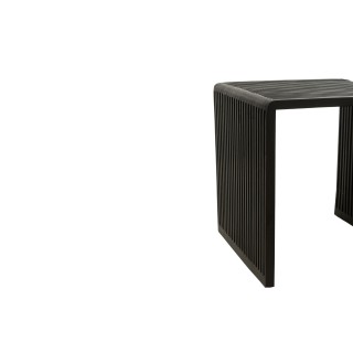 Table basse gigogne carrée en teck recyclé L50 (set de 2) -HELLIN