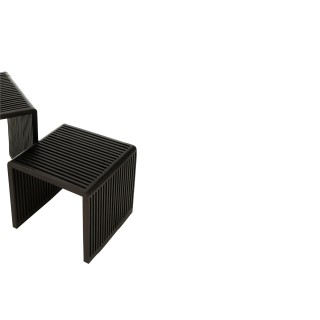 Table basse gigogne carrée en teck recyclé L50 (set de 2) -HELLIN