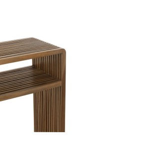 Console gigogne à double plateau en teck recyclé (set de 2) -HELLIN