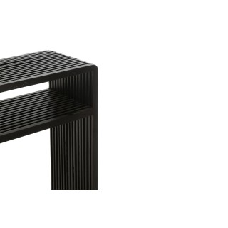 Console gigogne à double plateau en teck recyclé (set de 2) -HELLIN