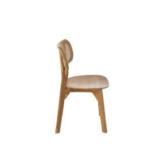 Chaise de salle à manger en teck naturel et rotin (lot de 2) - HELLIN