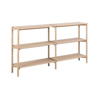 bibliothèque basse en bois