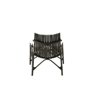 Fauteuil lounge en bambou et rotin - HELLIN