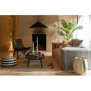 Fauteuil lounge en bambou et rotin - HELLIN