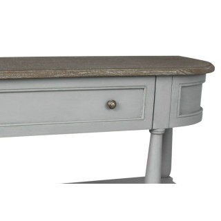 Console drapier romantique en bois double plateau 1 tiroir BERENICE - HELLIN